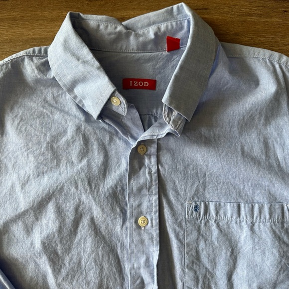 Men's Izod Large Ling Sleeve Button Down - Picture 2 of 2